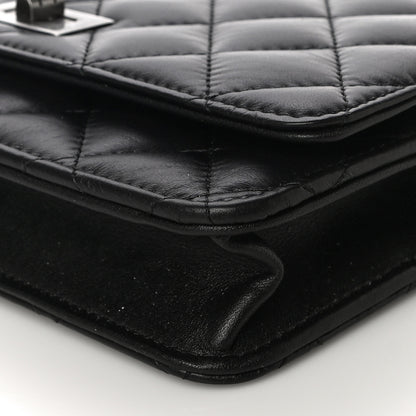 Chanel Aged Calfskin Quilted Reissue Wallet On Chain WOC Black 10 of 13