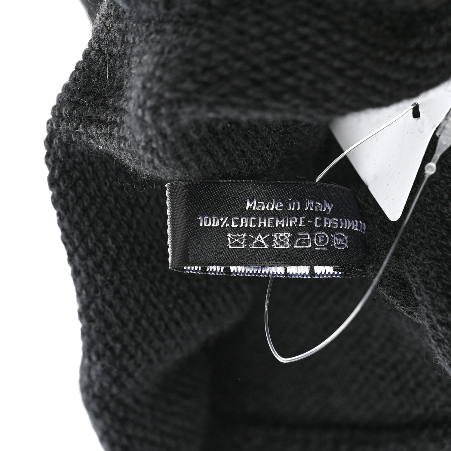 Chanel Cashmere CC Beanie Hat Black 6 of 6