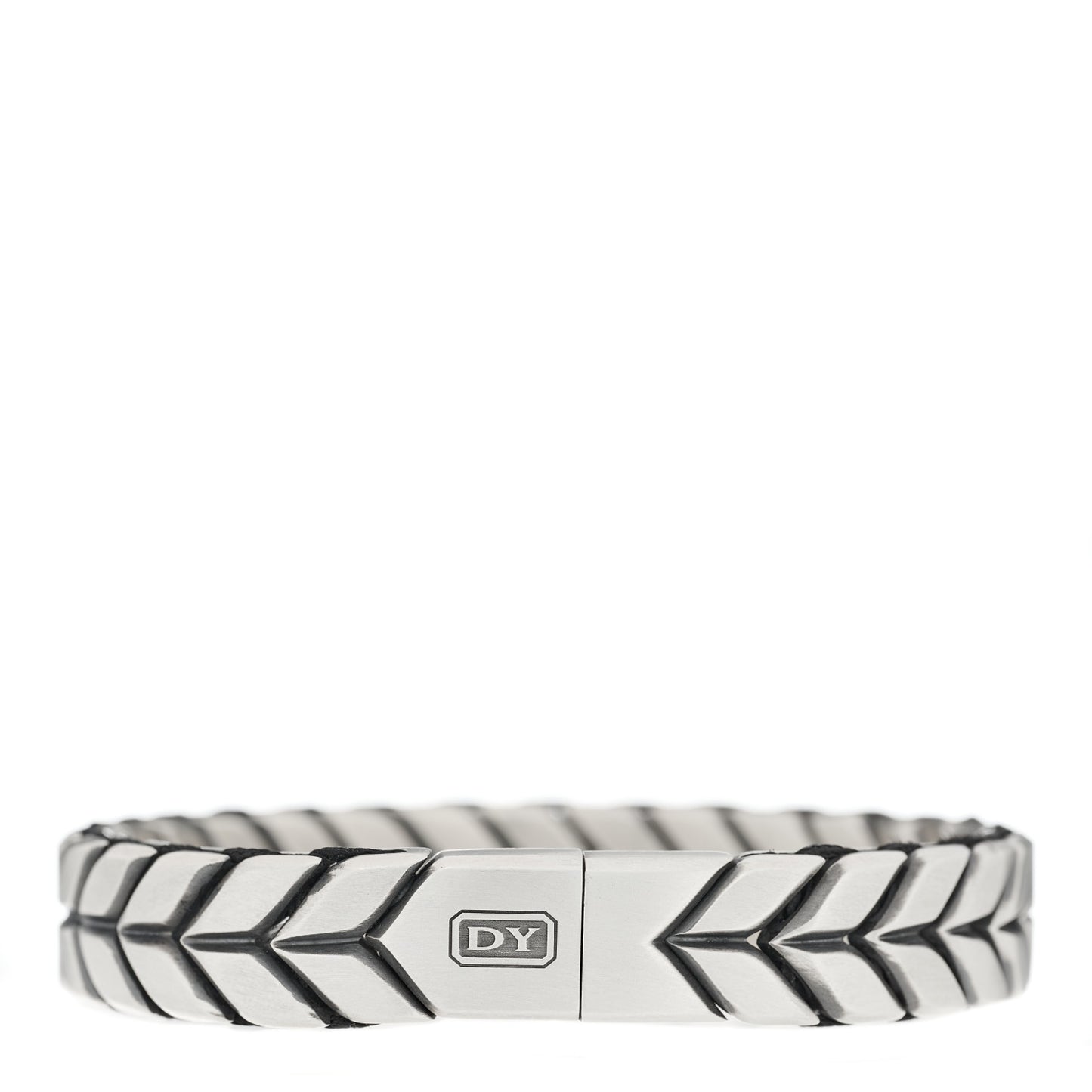 Sterling Silver Black Diamond Chevron Bracelet