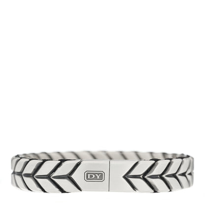 David Yurman Sterling Silver Black Diamond Chevron Bracelet 4 of 8