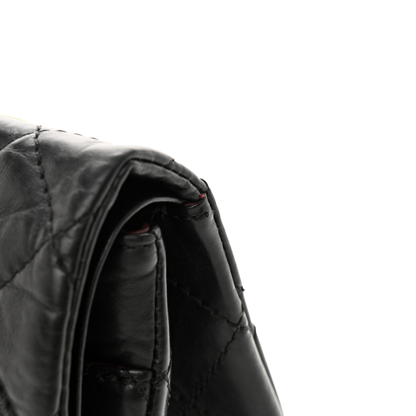 Aged Calfskin Quilted 2.55 Reissue 227 Flap Black