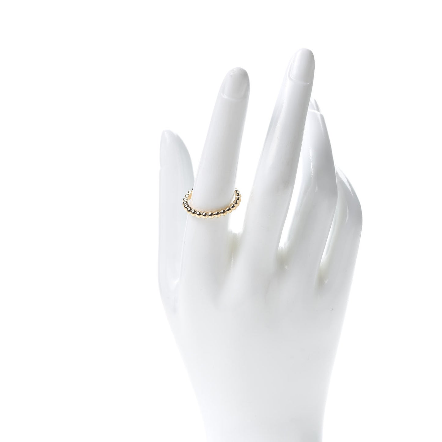 18K Yellow Gold Medium Perlee Ring size 57 8