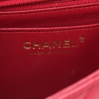 Chanel Lambskin Quilted Mini Rectangular Flap Red 5 of 8