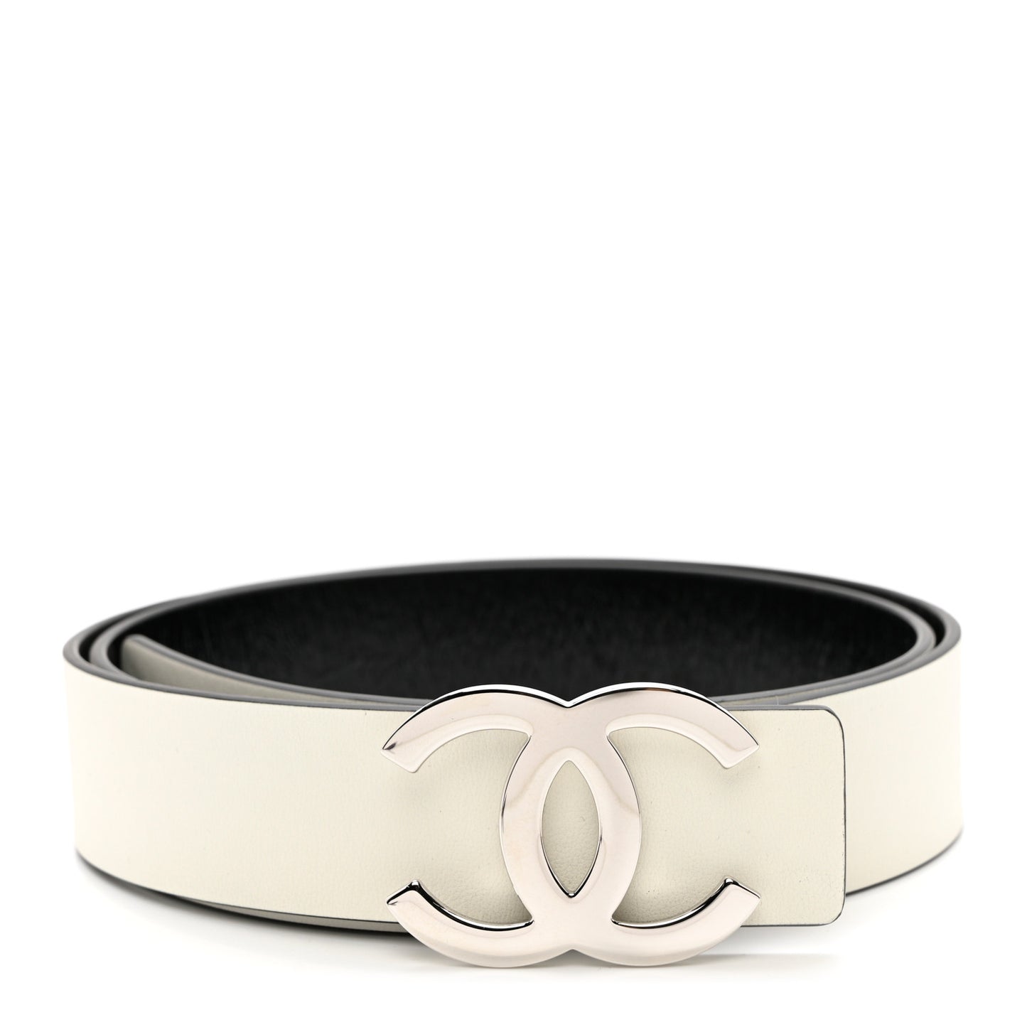 Calfskin CC Reversible Belt 95 Black White