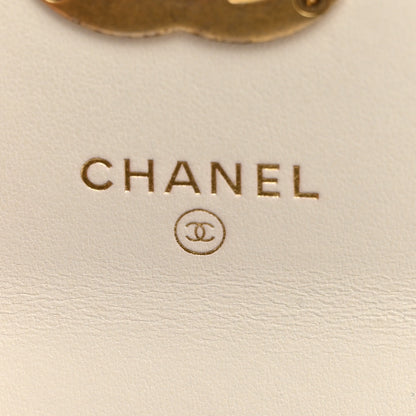 Chanel Calfskin Quilted Perfect Fit Coin Purse With Chain White 6 of 11