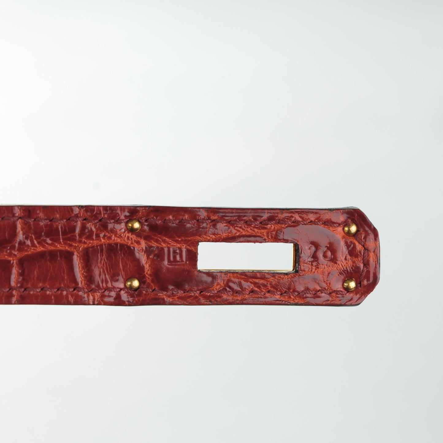 Shiny Porosus Crocodile Horseshoe Birkin 35 Rouge H Graphite