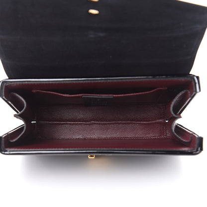 Gucci Mousse Top Patent Mini Sylvie 1969 Top Handle Bag Black 5 of 10
