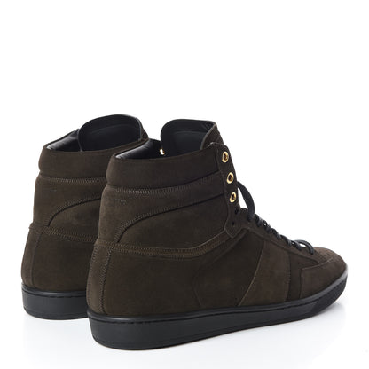Saint Laurent Suede Mens Soho SL/01H High Top Sneakers 43.5 Haunting Green 4 of 9
