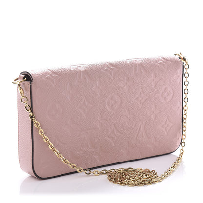Louis Vuitton Empreinte Pochette Felicie Chain Wallet Rose Poudre 3 of 10