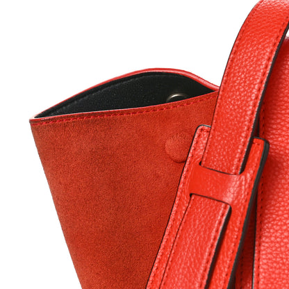 Celine Drummed Calfskin Medium Trapeze Orange 11 of 13