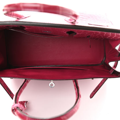 Hermes Shiny Porosus Crocodile Birkin 30 Rose Tyrien 5 of 10