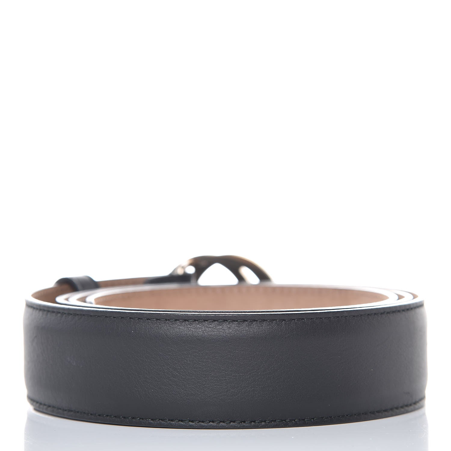 Gucci Calfskin Interlocking G 37mm Belt 115 46 Black 3 of 8