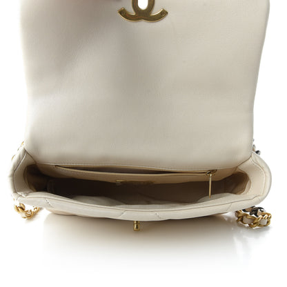 Chanel Lambskin Quilted Medium 19 Flap White 7 of 10