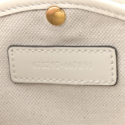 Gucci Calfskin Web Geometric Print Small Bamboo 1947 Top Handle Bag White Multicolor 8 of 11