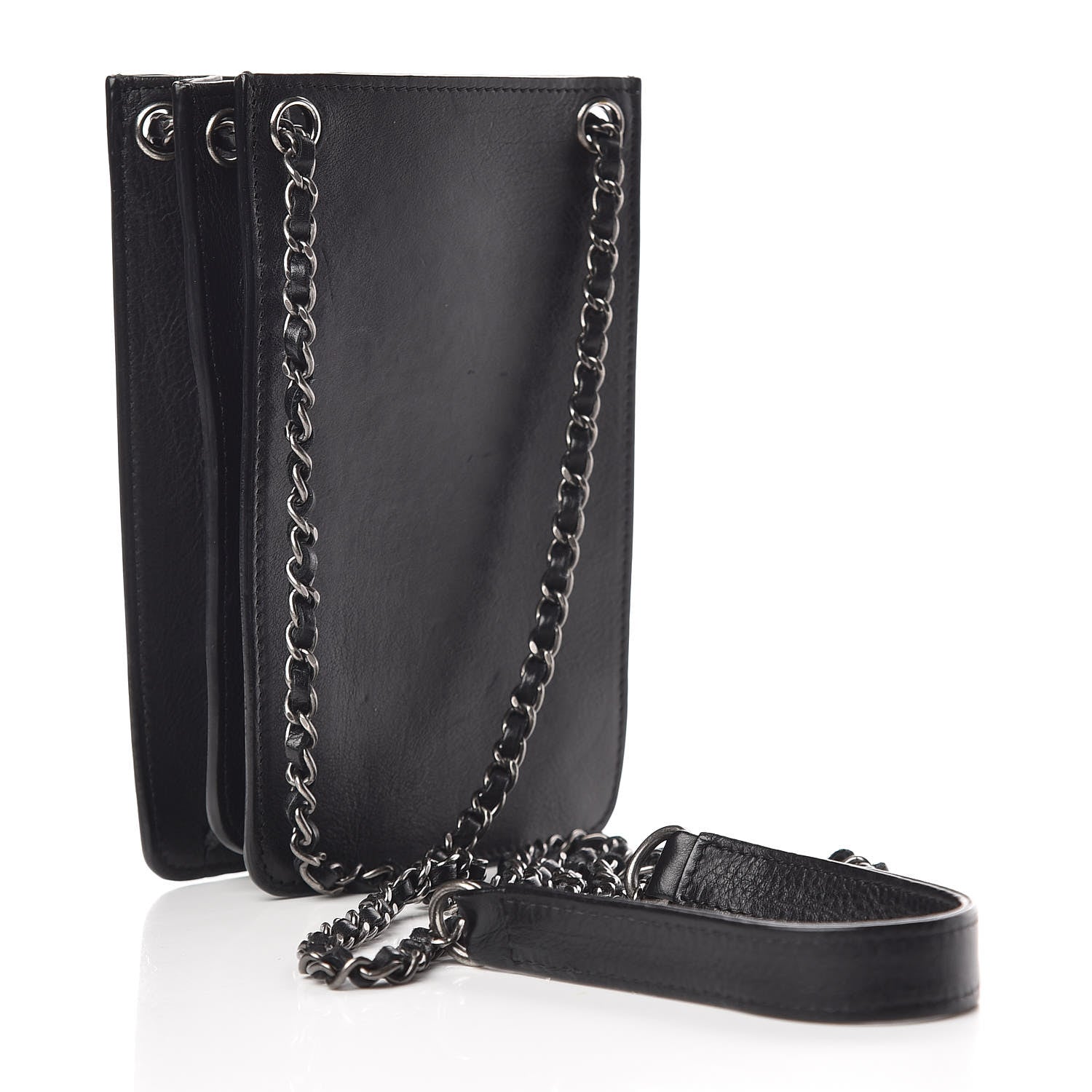 Chanel Calfskin CC Phone Holder Crossbody Black 3 of 10