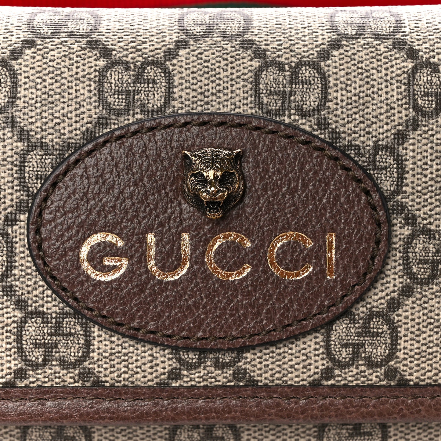 GG Supreme Monogram Neo Vintage Web Belt Bag Brown