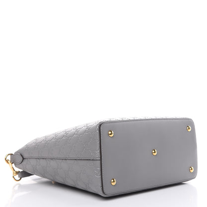 Gucci Guccissima Linea A Foldover Tote Storm Grey 4 of 9