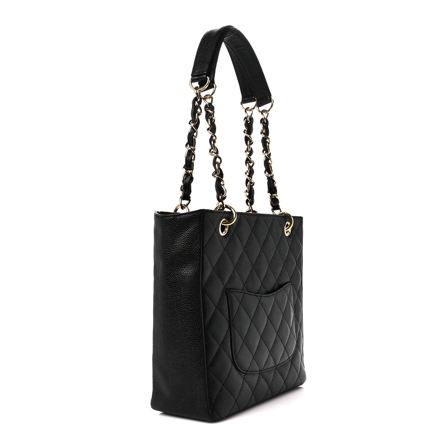 Chanel Caviar Quilted Petit Shopping Tote PST Black 3 of 12