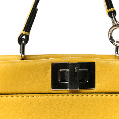 Fendi Shiny Nappa Micro Peekaboo Iconic Satchel Sunflower 16 of 26