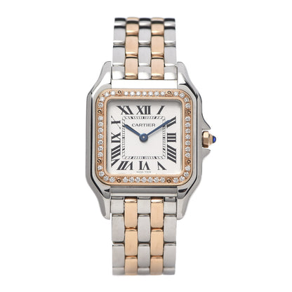 Cartier Stainless Steel 18K Pink Gold Diamond 27mm Panthere Quartz Watch 1 of 7