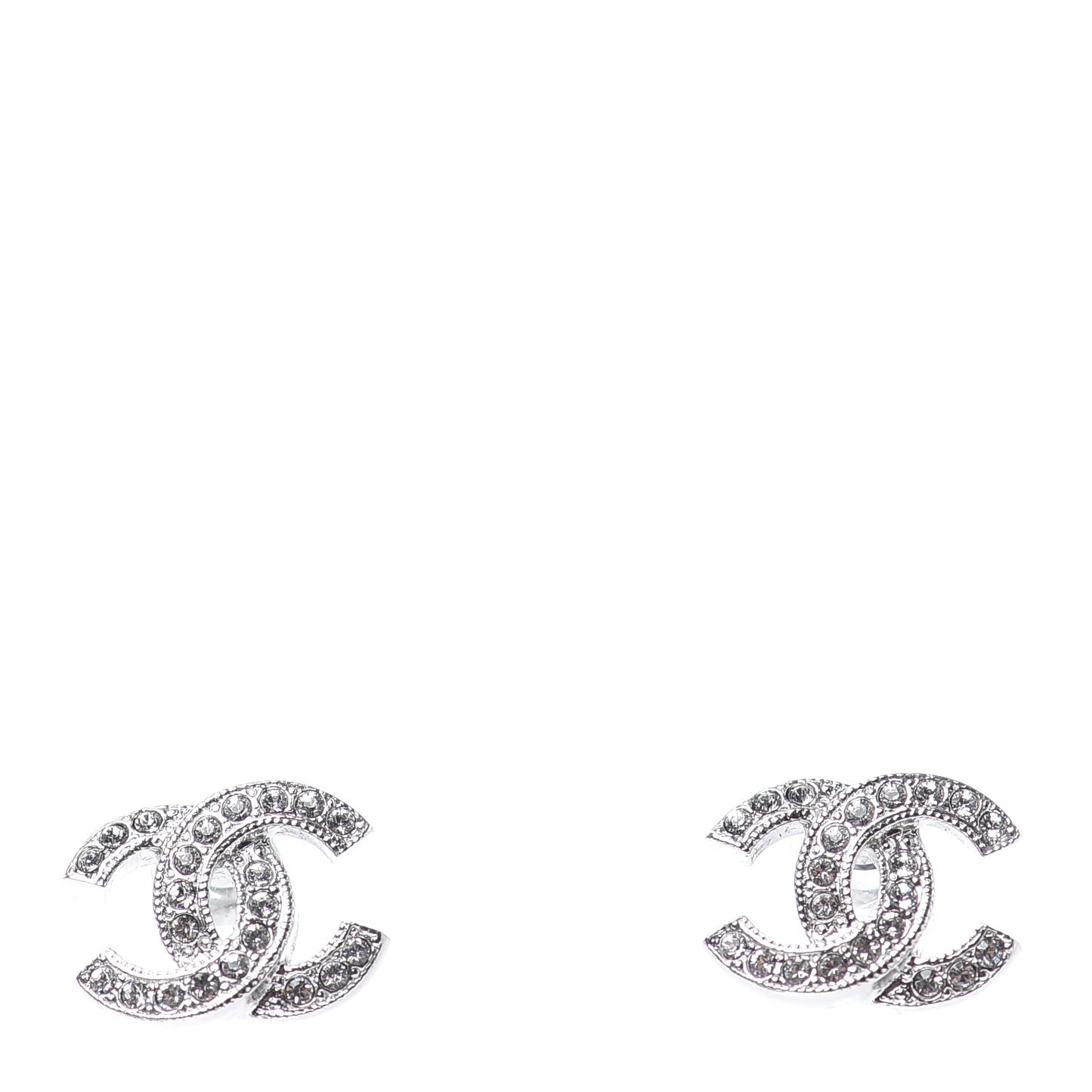 Crystal Mini Timeless CC Earrings Silver