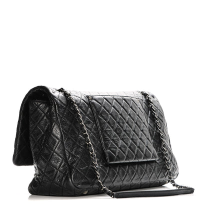 Chanel Calfskin Quilted XXL Travel Flap Bag Black 5 of 9