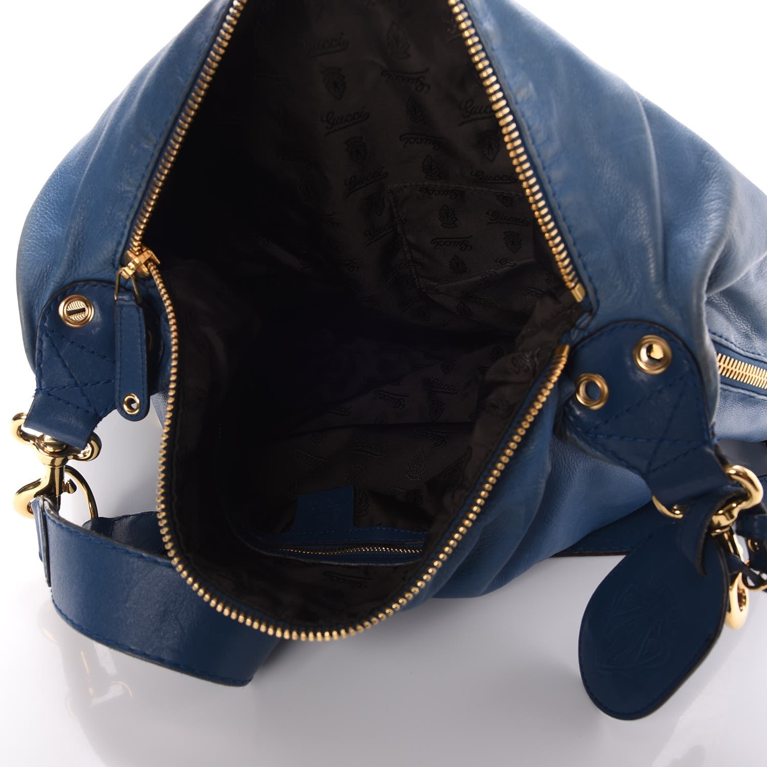 Gucci Lambskin Large Darwin Convertible Backpack Blue 5 of 9