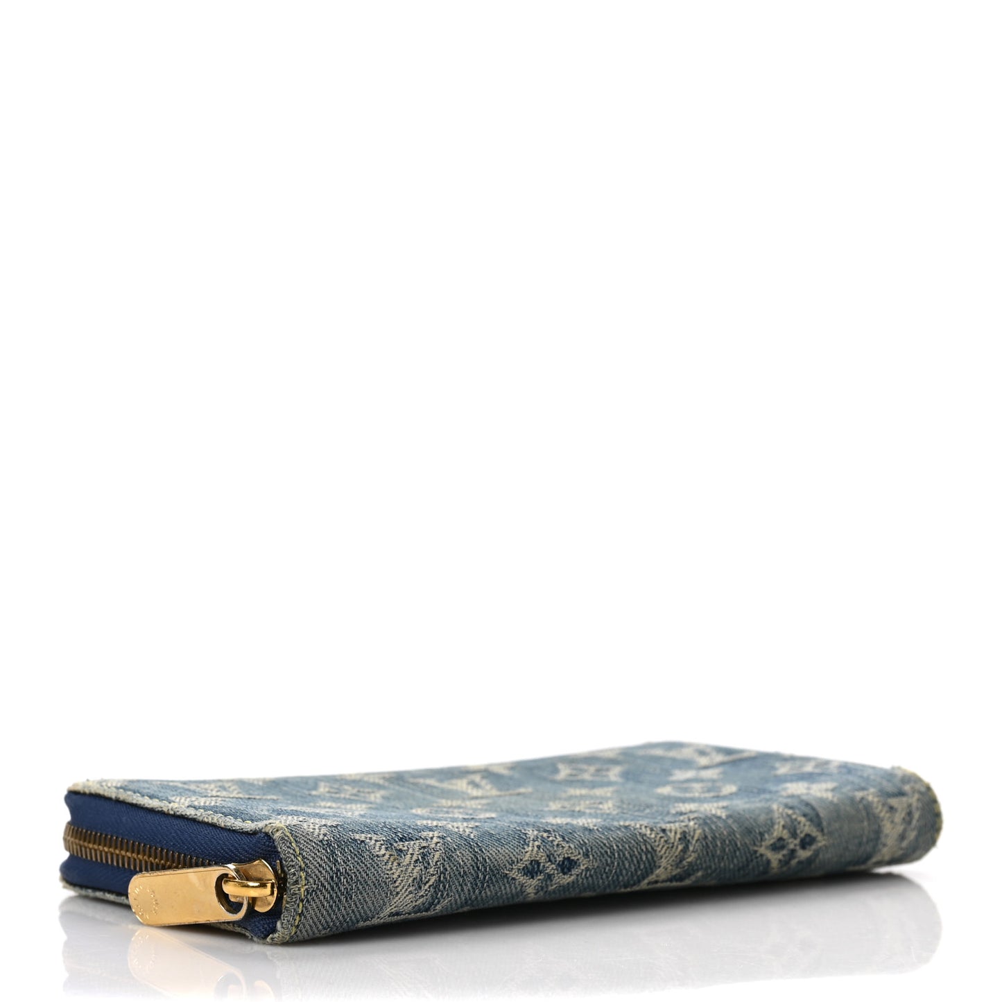Monogram Denim Zippy Wallet Blue