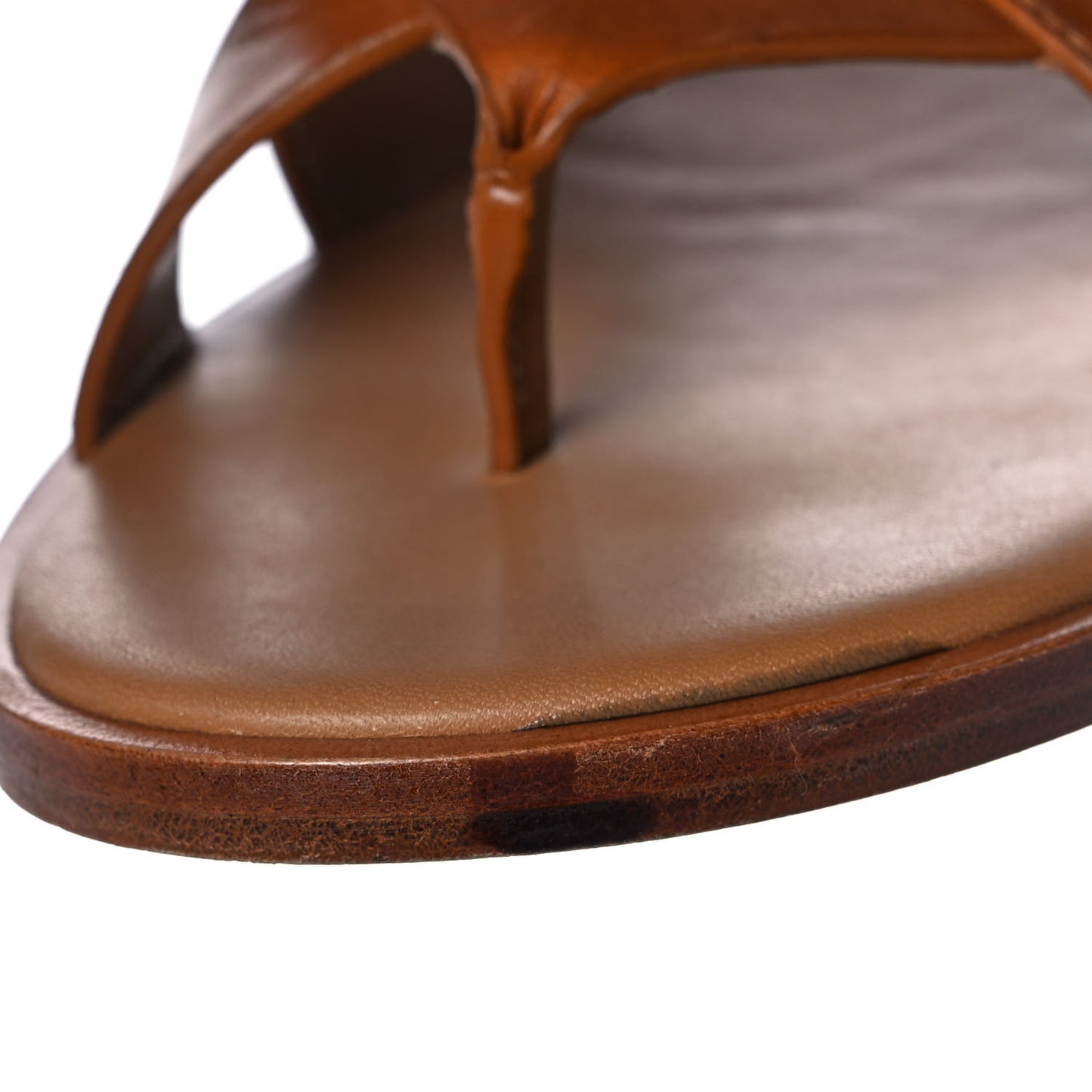 Calf Mens Sinouhe Flat Slide Sandals 41.5 Brown