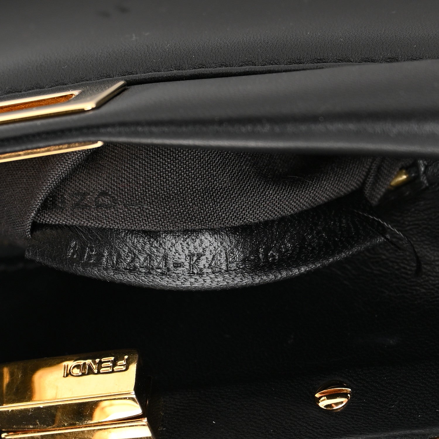 Fendi Nappa Mini Peekaboo Iconic Satchel Black 8 of 17