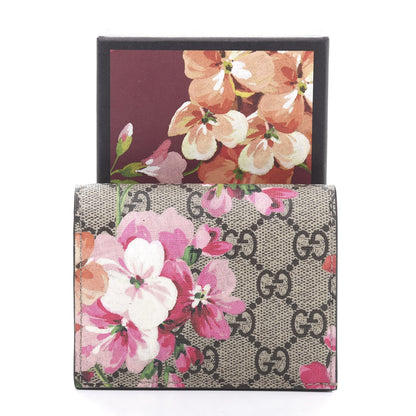 Gucci GG Supreme Monogram Blooms Card Case Wallet Beige Multicolor Dry Rose 10 of 10