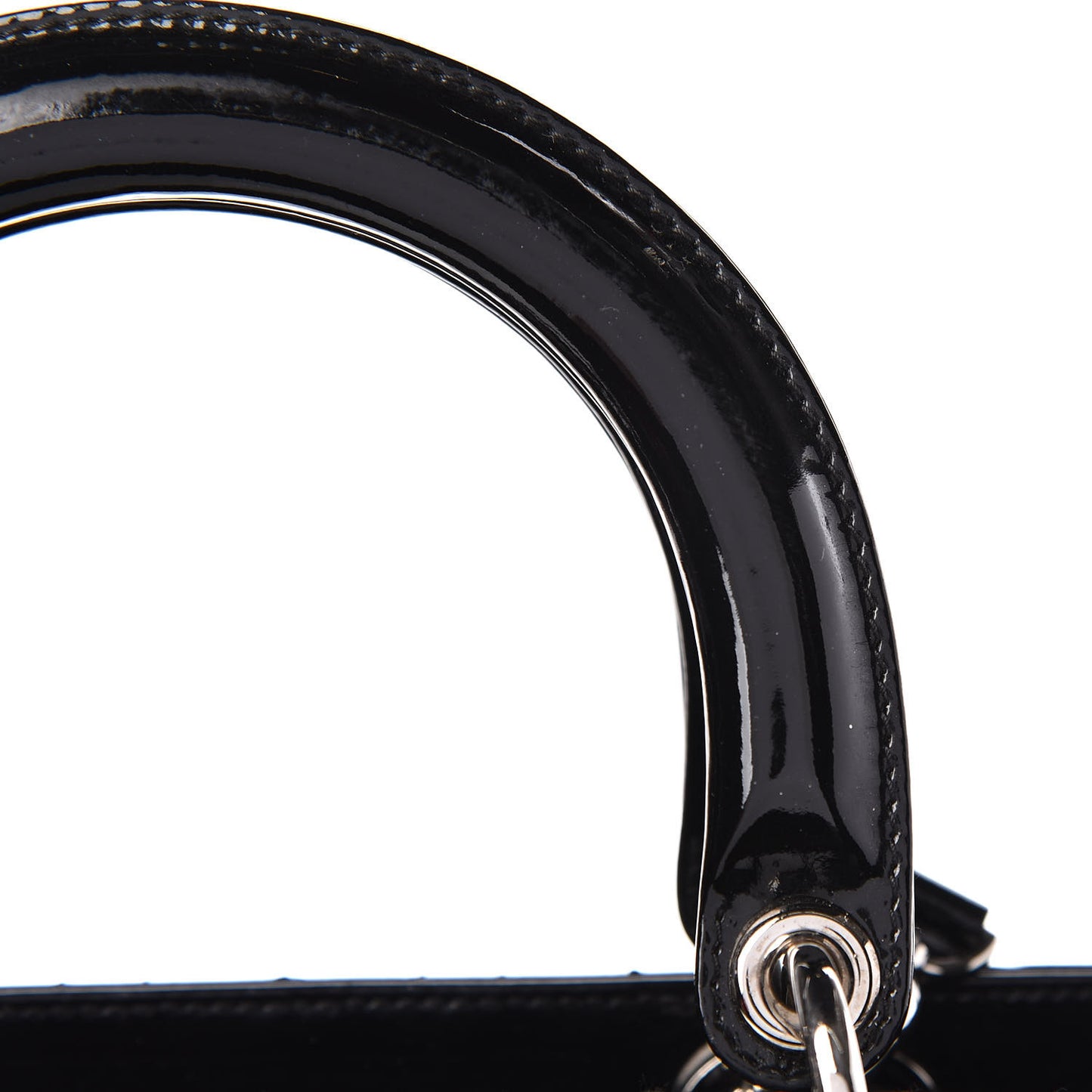 Patent Cannage Medium Lady Dior Black