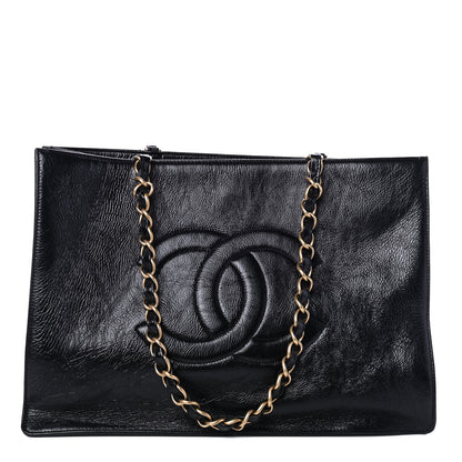 Chanel Shiny Aged Calfskin Shopping Bag Black 1 of 4