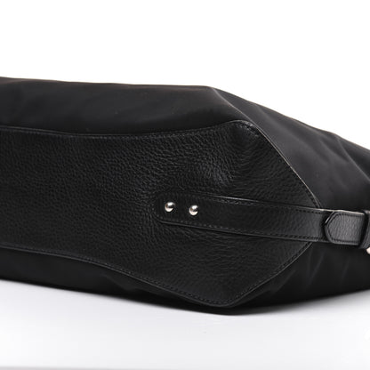 Prada Tessuto Nylon Calfskin Hobo Black 7 of 25