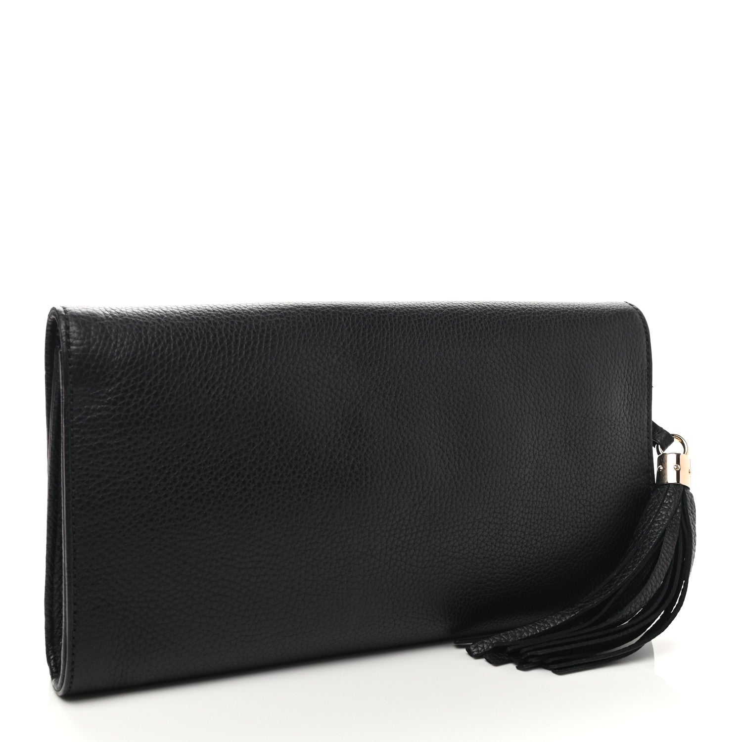 Gucci Pebbled Calfskin Medium Soho Clutch Black 3 of 8