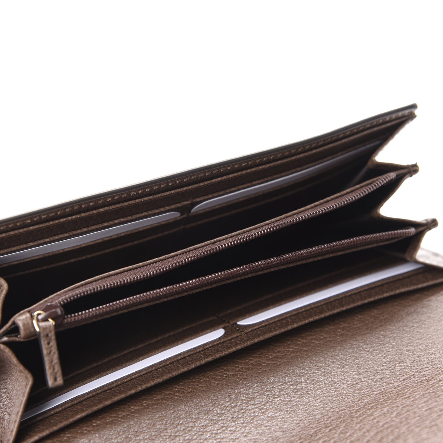 Gucci GG Supreme Monogram Web Ophidia Continental Wallet Brown 5 of 7