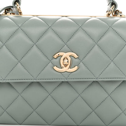 Chanel Lambskin Quilted Small Trendy CC Flap Dual Handle Bag Light Green 8 of 10