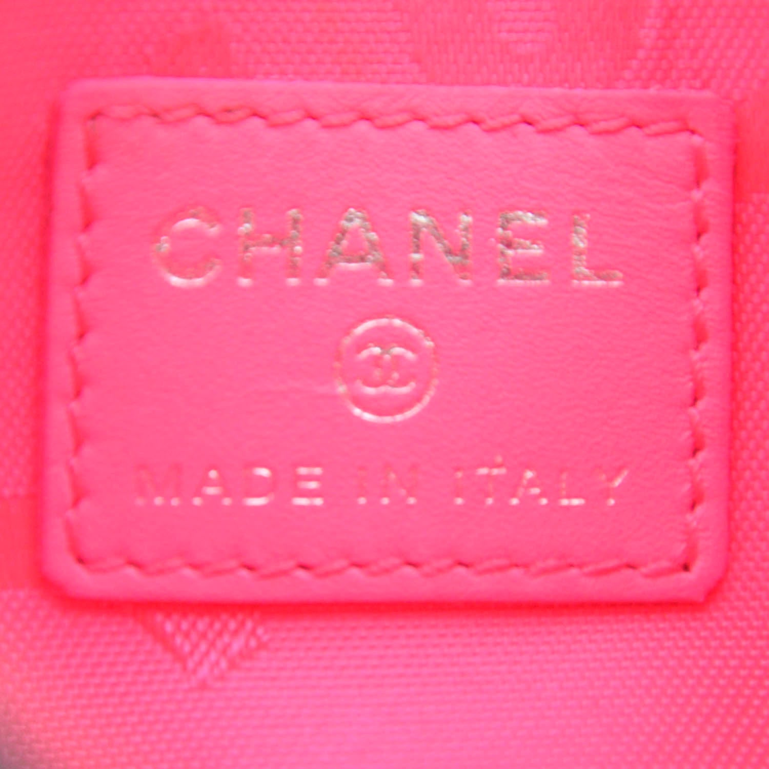 Chanel Calfskin Quilted Cambon Card Holder Black White 6 of 7