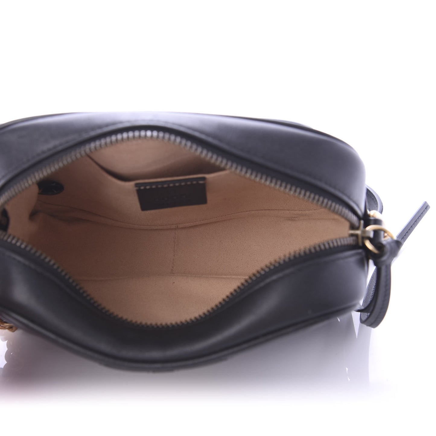 Calfskin Matelasse Mini GG Marmont Chain Shoulder Bag Black