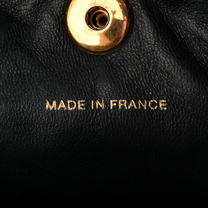 Chanel Lambskin Quilted Drawstring Backpack Black 12 of 23