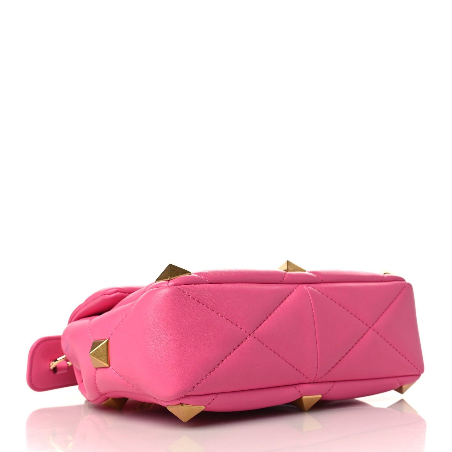 Nappa Medium Roman Stud Shoulder Bag Feminine Pink