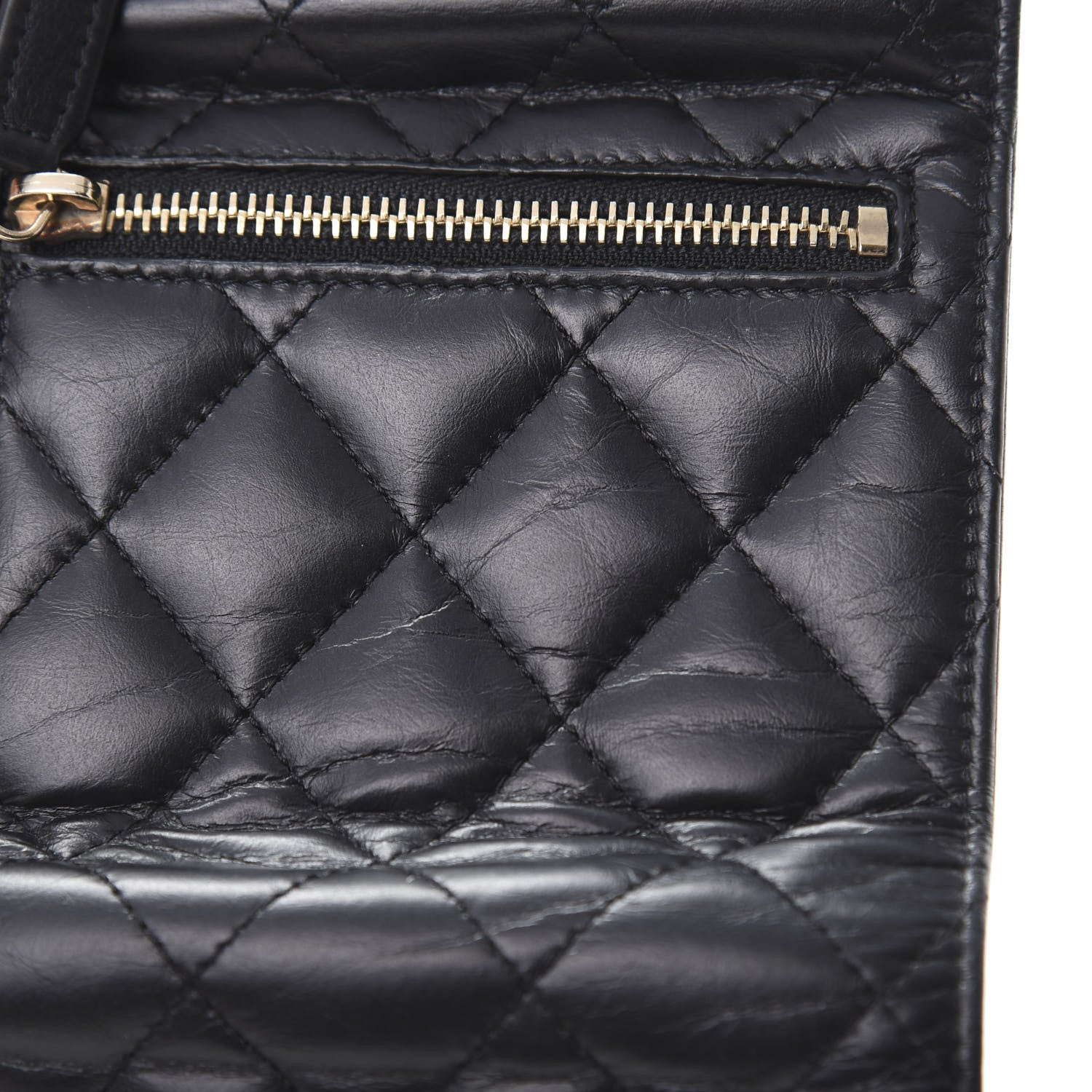 Chanel Aged Calfskin Quilted Reissue Compact Wallet Black 9 of 10