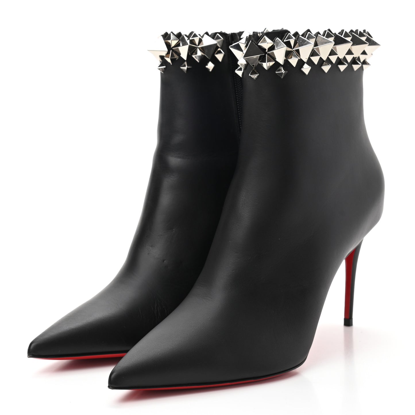 Calfskin Firmamma 85 Booties 40 Black Silver