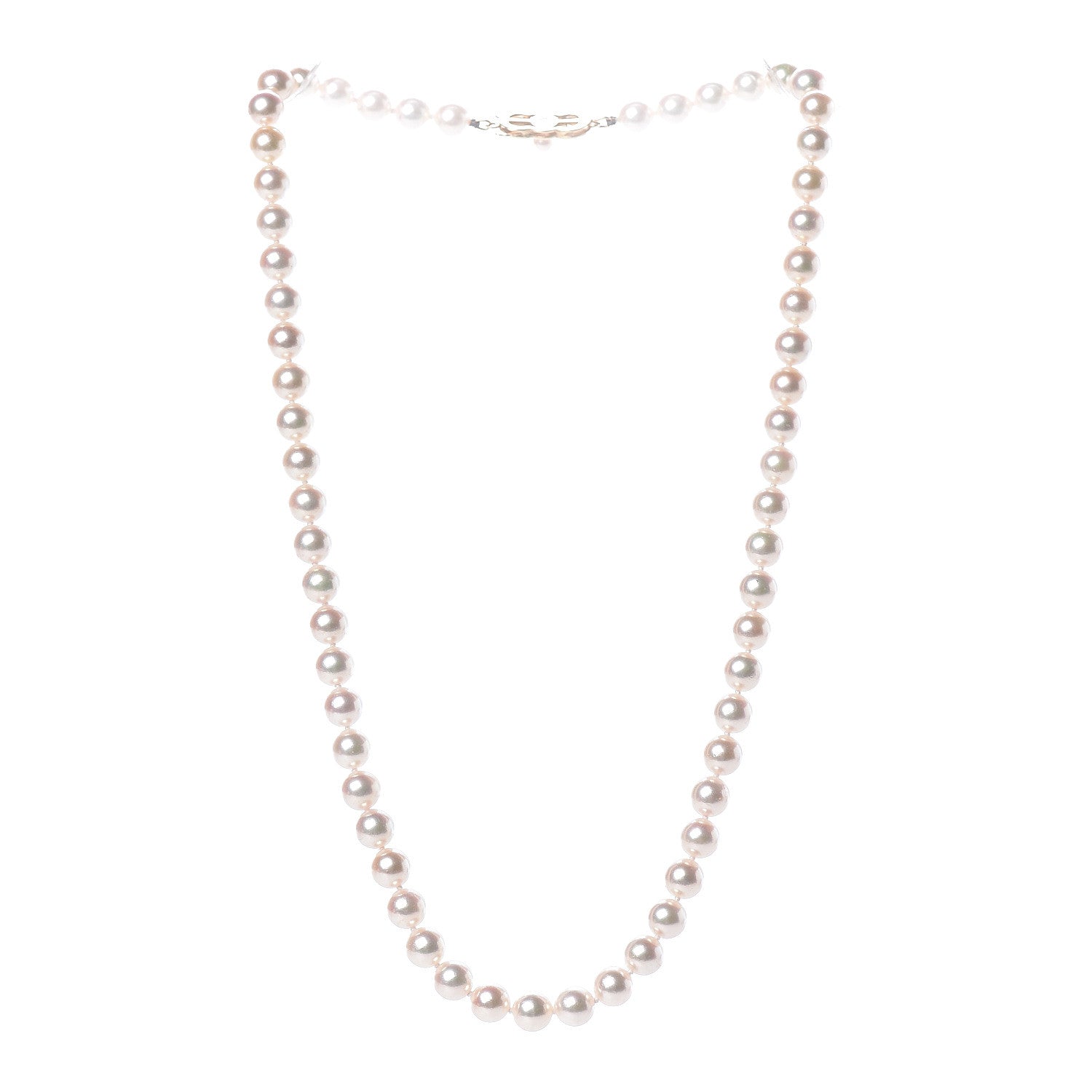 Mikimoto 18K Yellow Gold Akoya Pearl 6.5-7mm Strand Necklace 18" 3 of 9