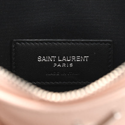 Saint Laurent Grain De Poudre Chevron Monogram Large Bill Pouch Pale Pink 7 of 9