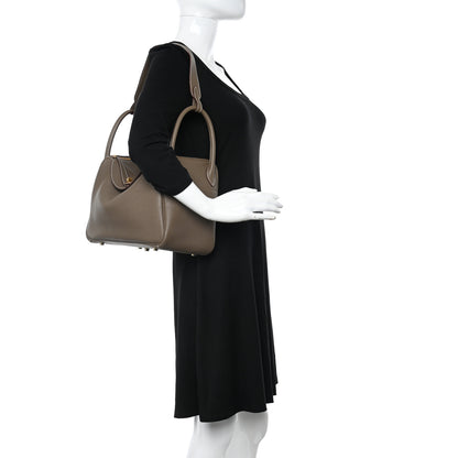 Hermes Taurillon Clemence Lindy 30 Etoupe 2 of 10