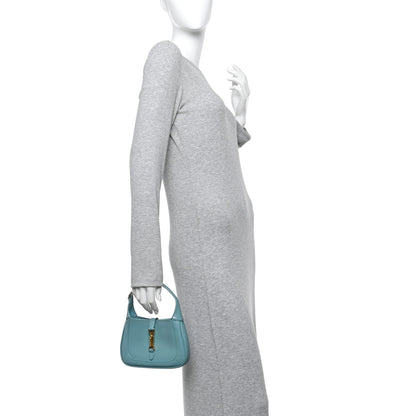 Gucci Boarded Dyana Lux Calfskin Mini Jackie 1961 Hobo Dusty Azure 2 of 12