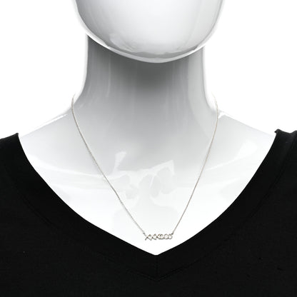 Tiffany Sterling Silver Paloma's Graffiti Love and Kisses Pendant Necklace 2 of 5