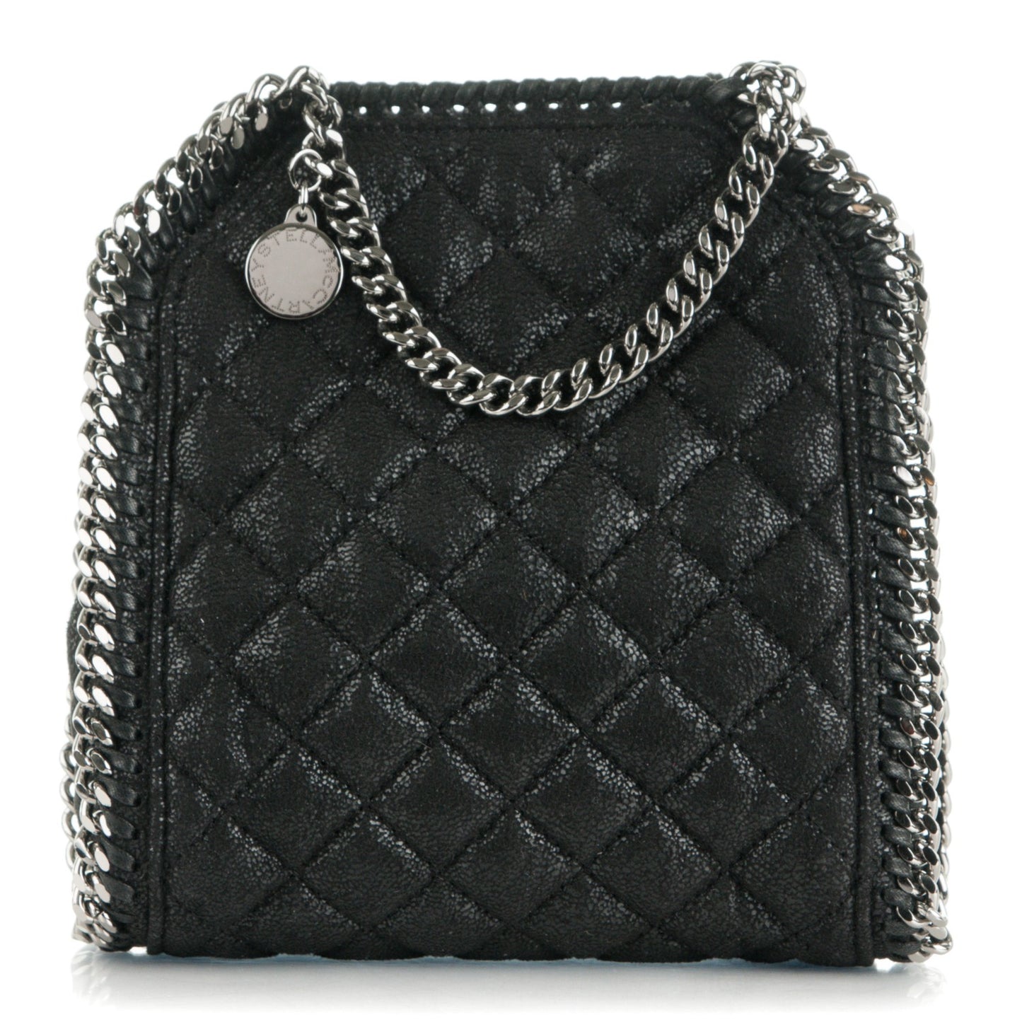 Shaggy Deer Quilted Tiny Falabella Tote Black