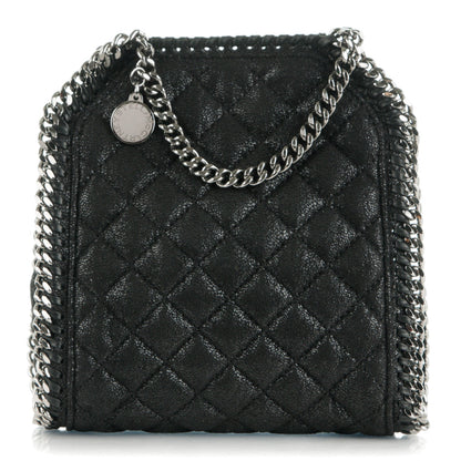 Stella McCartney Shaggy Deer Quilted Tiny Falabella Tote Black 1 of 8